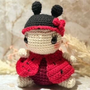 Handmade Crochet Ladybug Plush Toy